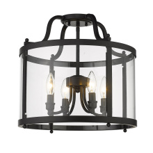 Golden Canada 1157-SF BLK - Golden Lighting Payton 4-light Semi-Flush Mount in Matte Black